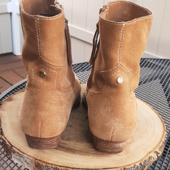 Sam Edelman "Ava" Carmel Suede Boots Size 8M - Picture 4 of 12